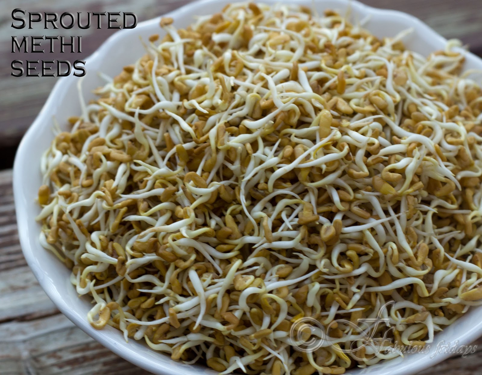 fabulous fridays Sprouted methi seeds