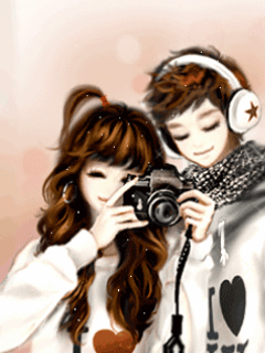 Dp BBM Bergerak Romantis Korea Couple