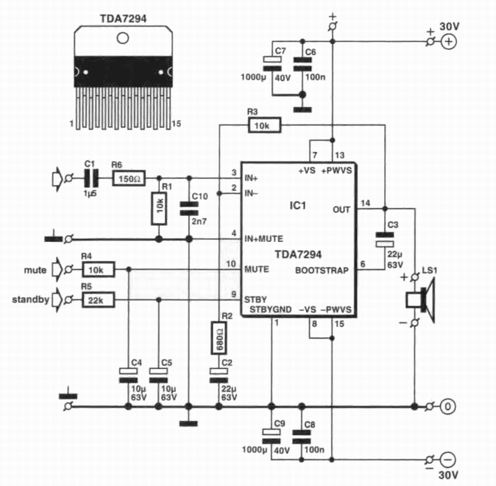 Tda7294 Subwoofer Amplifier Circuit Diagram - Pcb Circuits