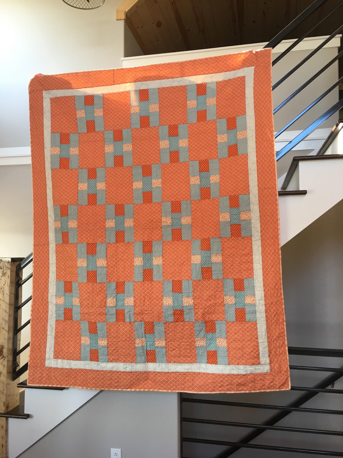 Girls in the Garden Contemporary Nine Patch Pin on ninepatch quilts to love