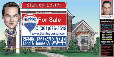 RE/MAX Lawn Sign Caricature Advertising Art