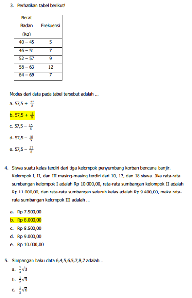 Soal Dan Jawaban Latihan Un Matematika Smk Akuntasi Tahun 2018 2019 Serba Serbi Guru Serba Serbi Guru