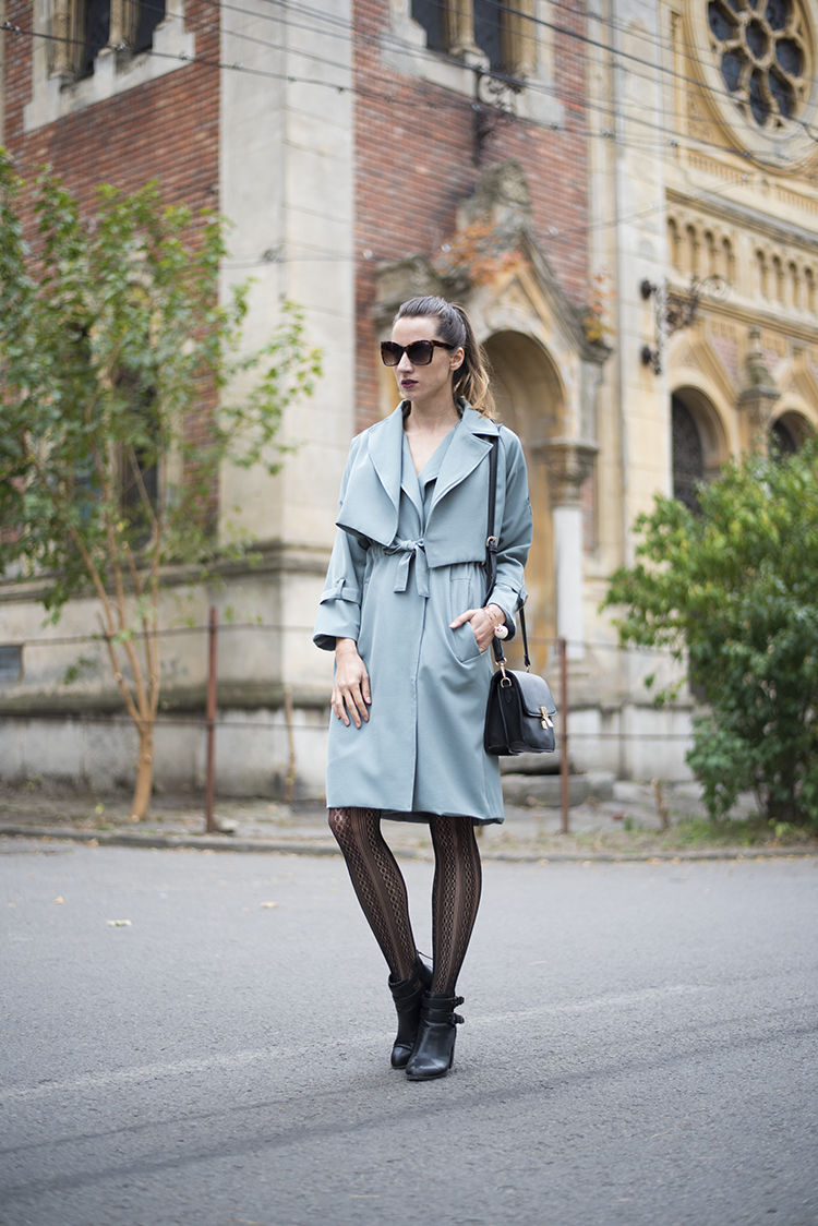 Skinny Buddha teal twinset trench coat vest