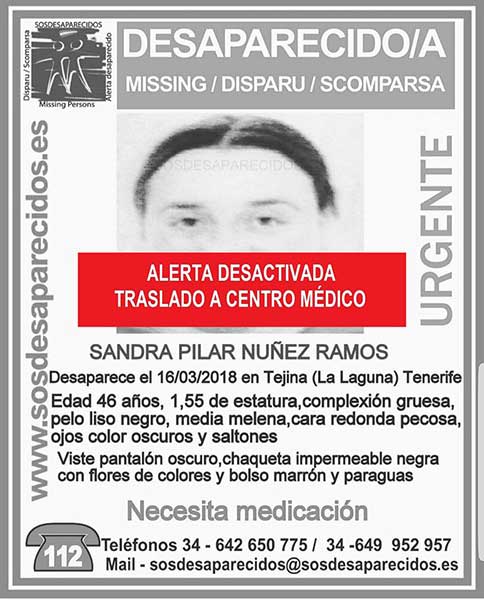 Localizan a mujer desaparecida en Tejina, trasladada a centro médico Localizan a mujer desaparecida en Tejina, trasladada a centro médico