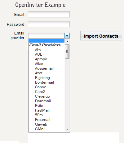 get contact list form