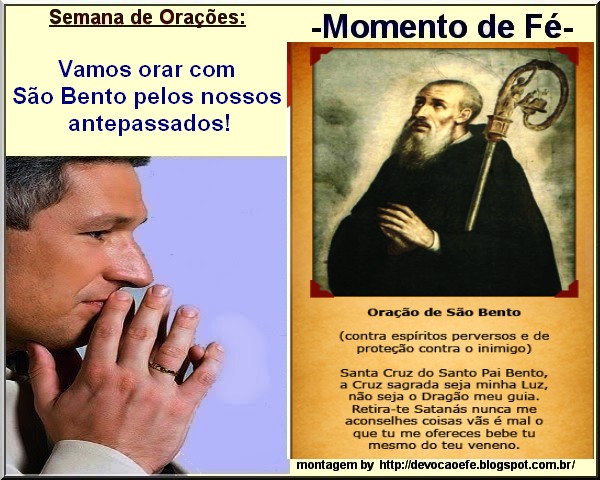 Orar com São Bento para quebrar influências negativas que recebemos de  nossos antepassados-Pe Marcelo Rossi