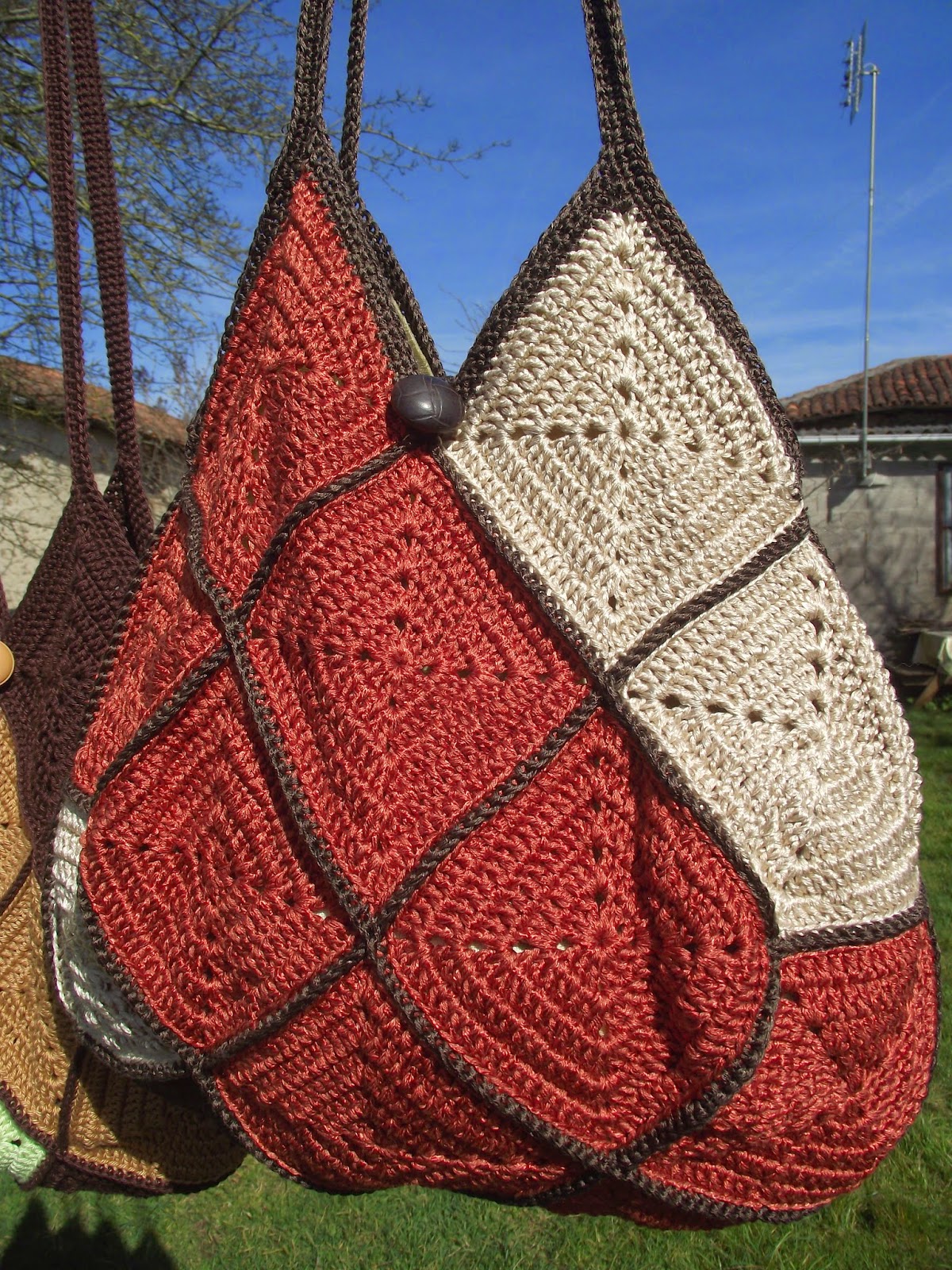  Crochet et tricot facile avec explications: Sac crochet 22 carrés