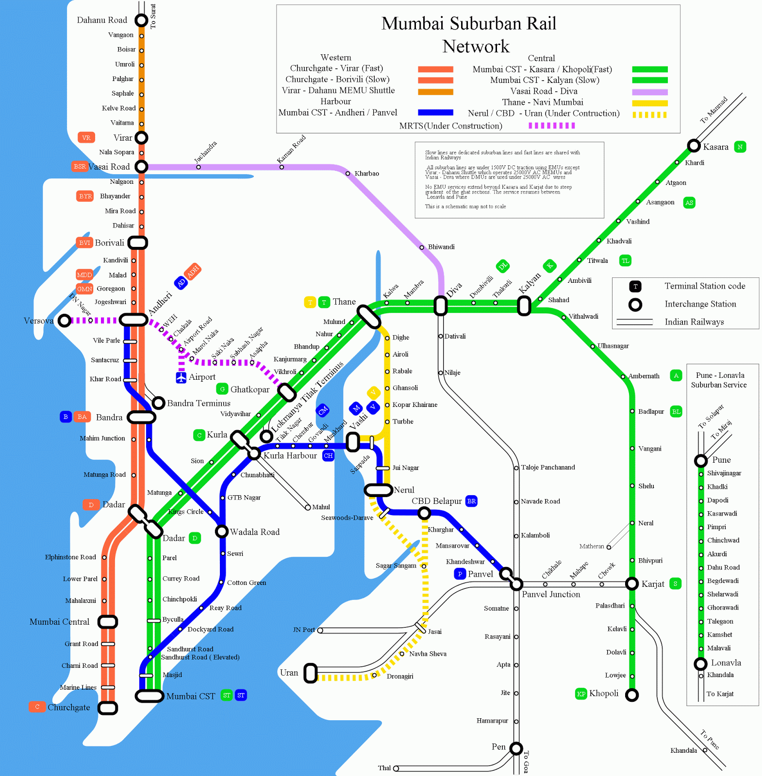 mumbai metro map stations