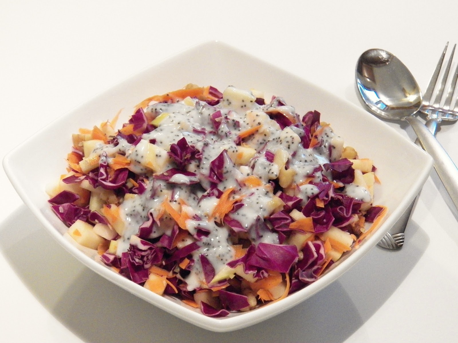 RED CABBAGE SLAW WITH YOGURT POPPY SEED DRESSING In Good Flavor Great Recipes Great Taste