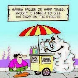 snowman funny hard frosty winter times cartoon cartoons sell having forced streets fallen joke jokes christmas quotes santa comics snowmen
