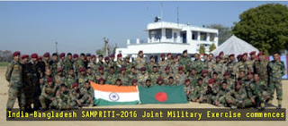 Bangladesh-India Joint Military Exercise SAMPRITI-2016 