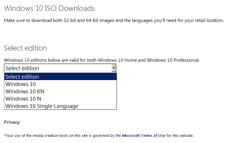 Download Windows 10 x86 x64 All edition ORIGINAL MICROSOFT