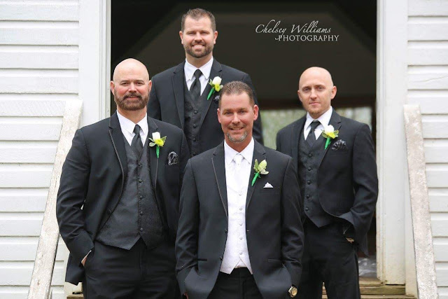 Picture-Perfect Spring Rustic Chic Wedding groomsmen, wedding tux, green wedding