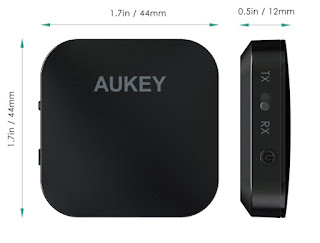 https://blogladanguangku.blogspot.com - AUKEY BR-C19 2-in-1 Bluetooth Transmitter and Receiver Specifications: