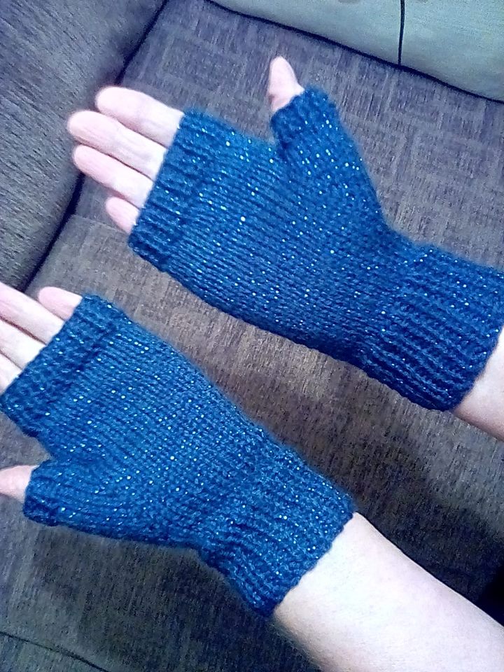 Fingerless Mittens Lined Mittens Knitting Pattern Circular Needles