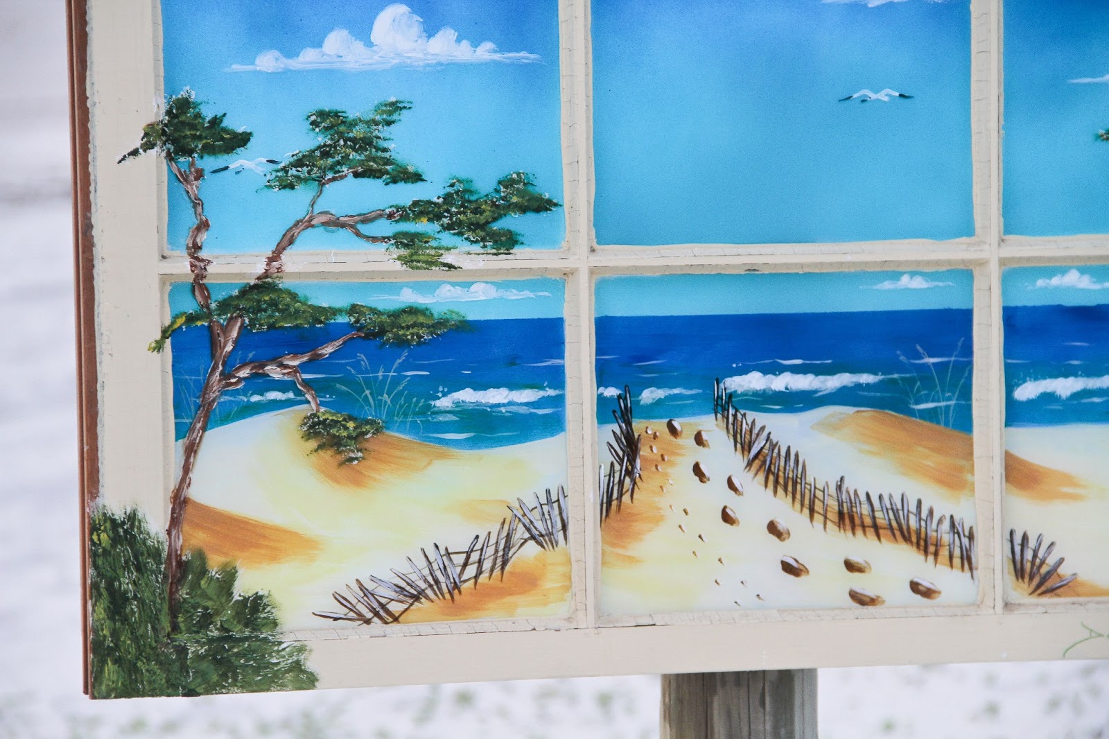 David J. Hansel the Artist Vintage Window Art