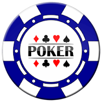 blue poker chip