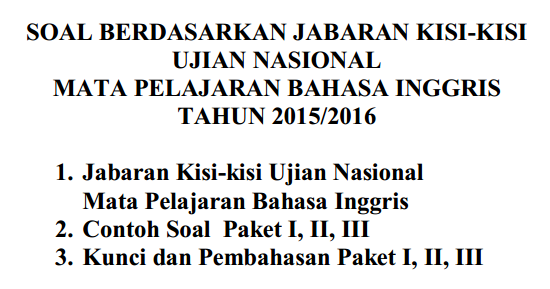 Download Prediksi Soal Dan Pembahasan Berdasarkan Jabaran Kisikisi UN Download Prediksi Soal Dan Pembahasan Berdasarkan Jabaran Kisikisi UN