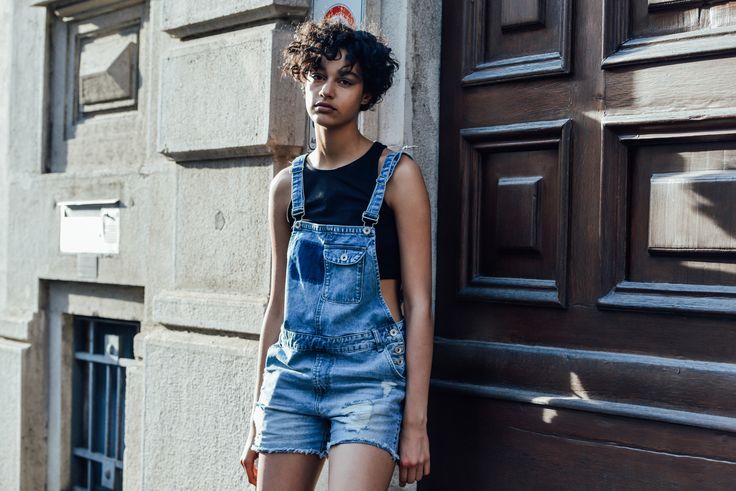 Street Style: Damaris Goddrie in Dungarees & a Crop Top - The Front Row ...