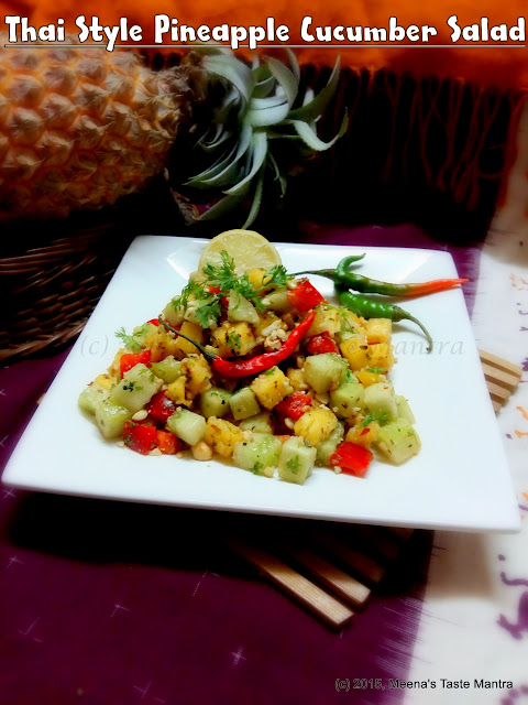 Thai Style Pineapple Cucumber Salad 