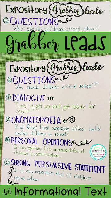 types of essays anchor chart