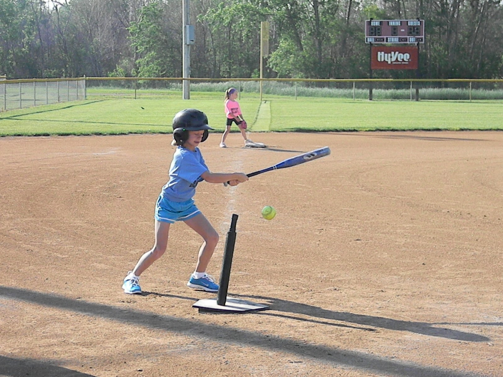 Tutus and ChooChoos Playing Softball