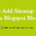 How to Add Sitemap Widget In Blogspot Blogs