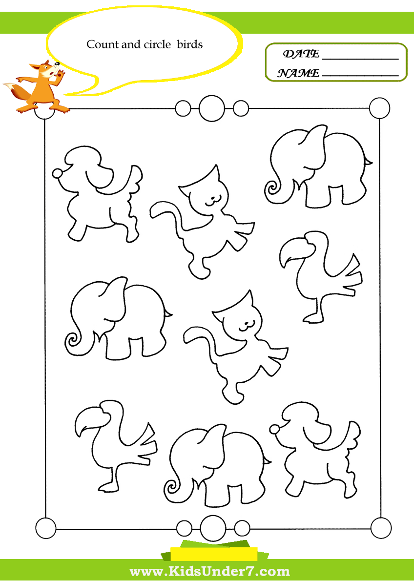 kids under 7 spot the differences 7 letter birds names