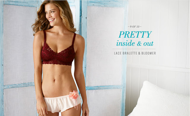 Nina Agdal - Aerie Perfect Paris Lingerie (May 2013) - Lace Bralette and Bloomer