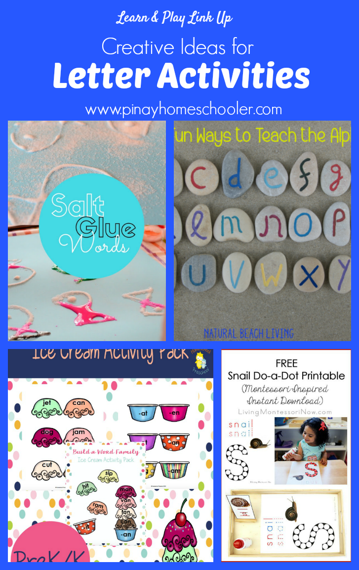 Creative Ideas for Letter Activities and {Learn & Play Link Up}