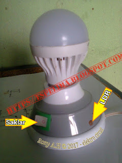 joule thief mini inverter 3,7v to 220v ac led light dengan otomatis on off
