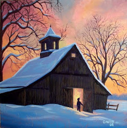 winter easy paintings landscape simple acrylic painting barn snow oil canvas course vermont watercolor landscapes children flowers paint barns drawings