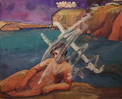 Nude Woman In A Coastal Landscape, Pauline Boty Nude Woman In A Coastal Landscape, Pauline Boty