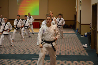 Martial Arts girl doing kids taekwondo martial arts