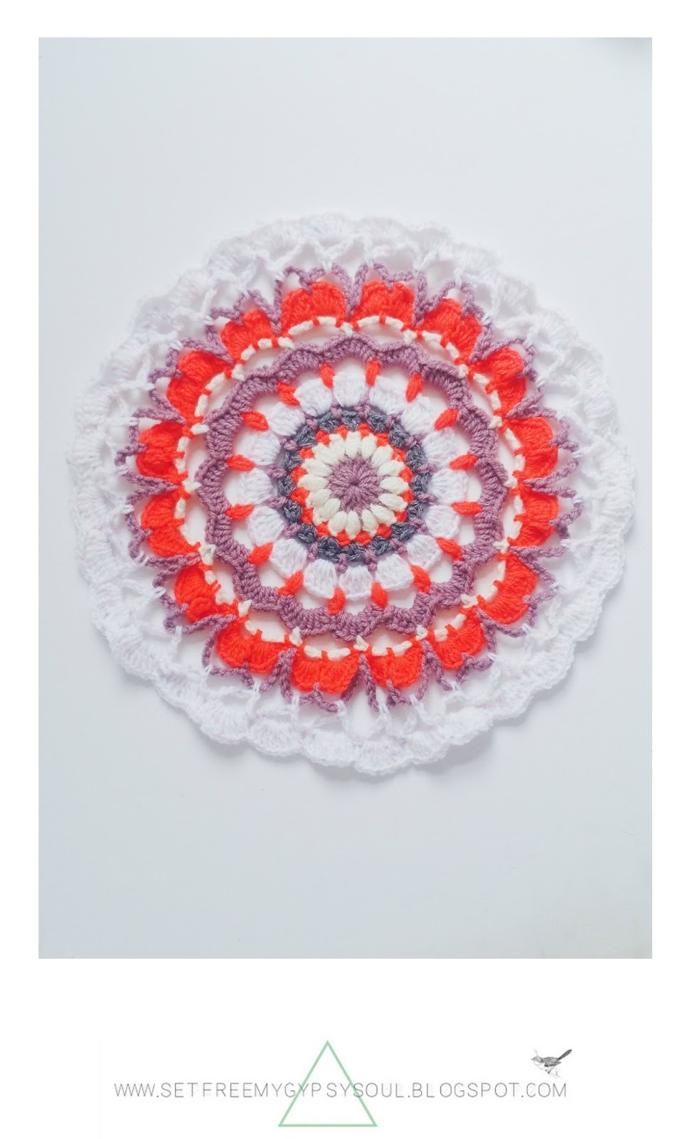 free mandala crochet pattern spring neon bohemian rug