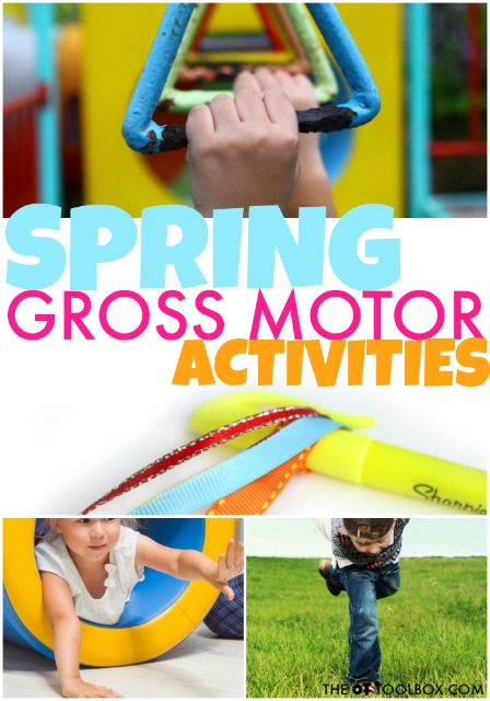 These spring gross motor activities are great ways to build strength in kids, including posture, stability, core strength, shoulder stability, and coordination, balance, and posture. These spring gross motor activities are great ways to build strength in kids, including posture, stability, core strength, shoulder stability, and coordination, balance, and posture.