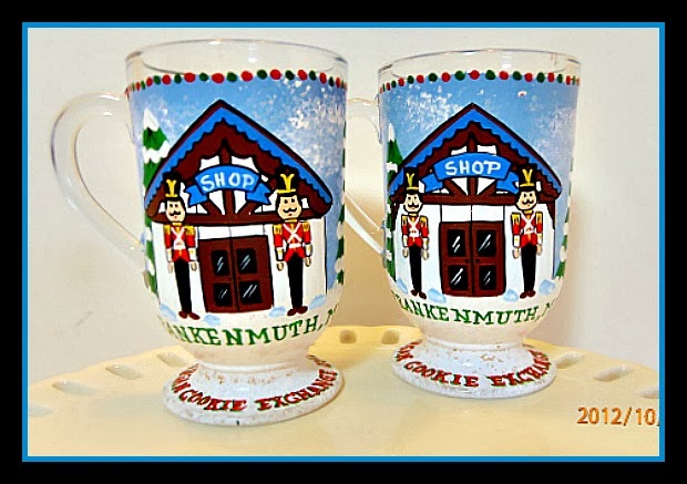 Frankenmuth, MI painted Christmas coffee mugs