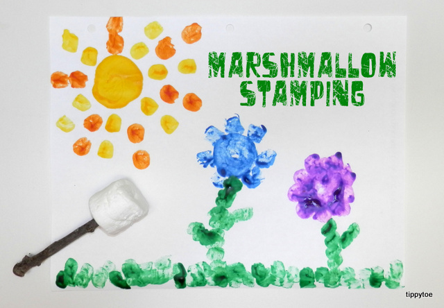 Tippytoe Crafts: Painting with Marshmallows