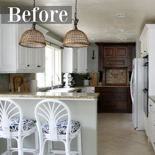 I Did It! I painted our wood range hood mount!