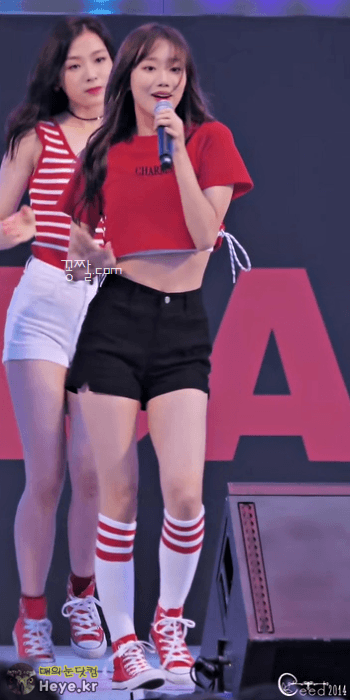 180623 에이프릴 진솔 &amp; 나은 - 미스터 + 띵 + 팅커벨 광화문 거리 응원 + 진솔이의 하루 | 인스티즈