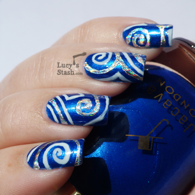 Lucy's Stash - nail art with nail foil and Jacava polishes