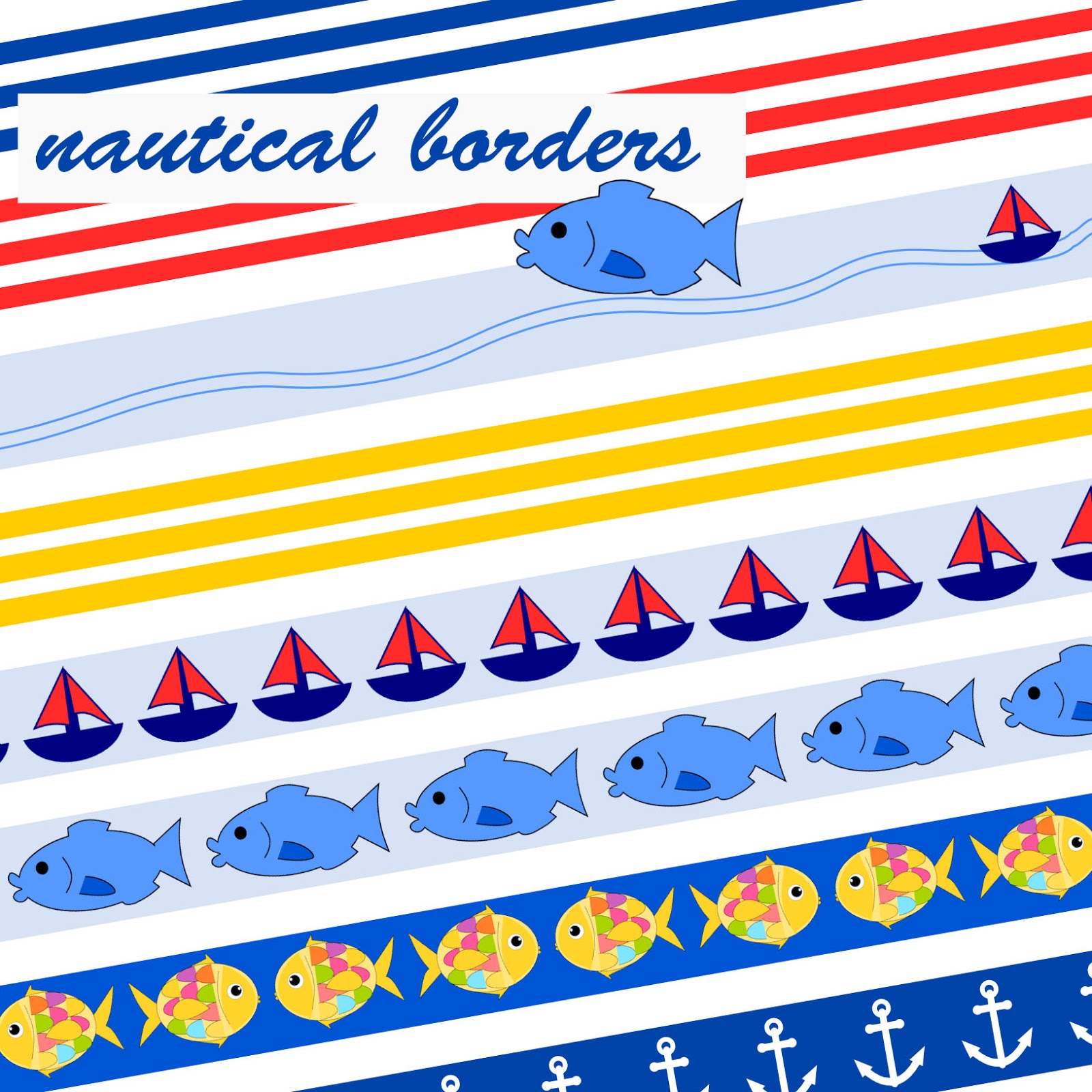 Free Printable Nautical Planner Stickers Borders Fake Masking Tape  Free Printable Nautical Planner Stickers Borders Fake Masking Tape