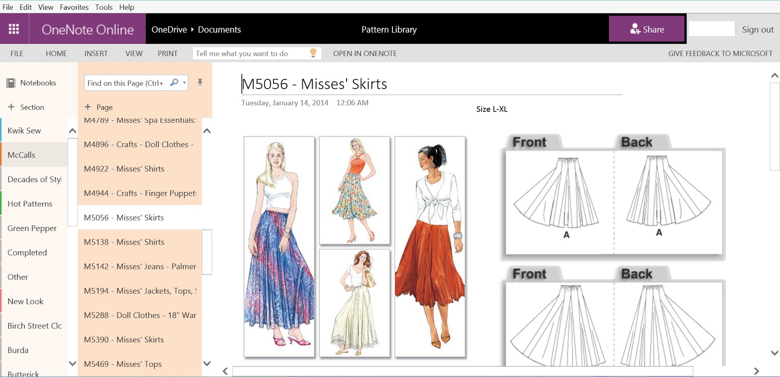 Monkeyroom: OneNote for the Pattern Stash - Part 2