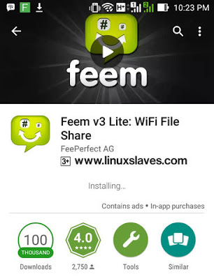 Install Feem v3 on Android From Google Play Store