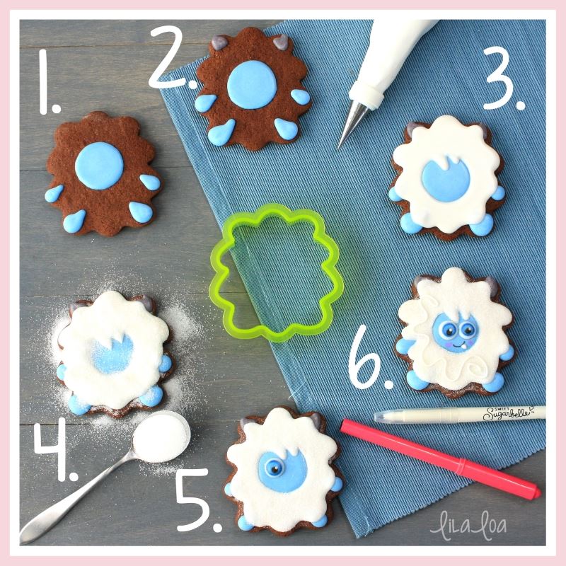 How To Make Decorated Yeti Sugar Cookies