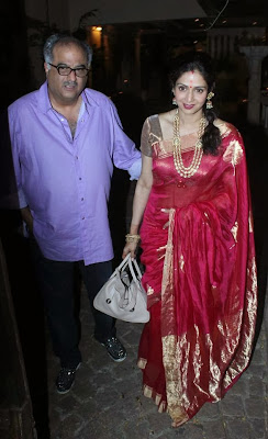 Sridevi and Boney Kapoor snapped after Karwa Chauth
