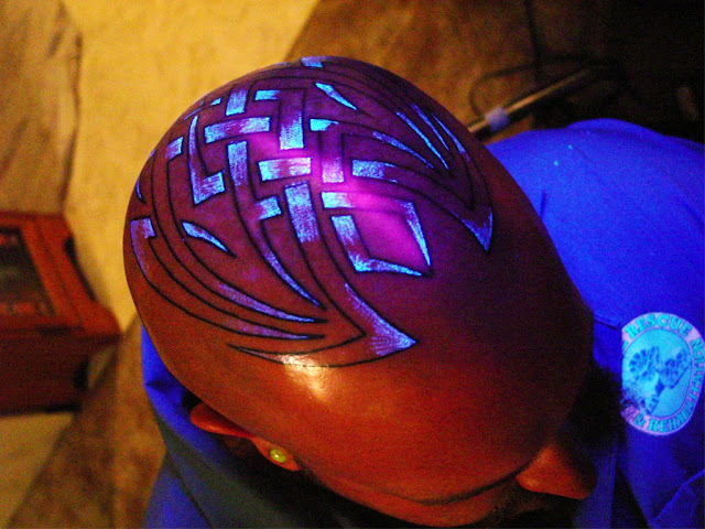 On Scalp UV Tattoos or Black Light Tattoos On Scalp UV Tattoos or Black Light Tattoos