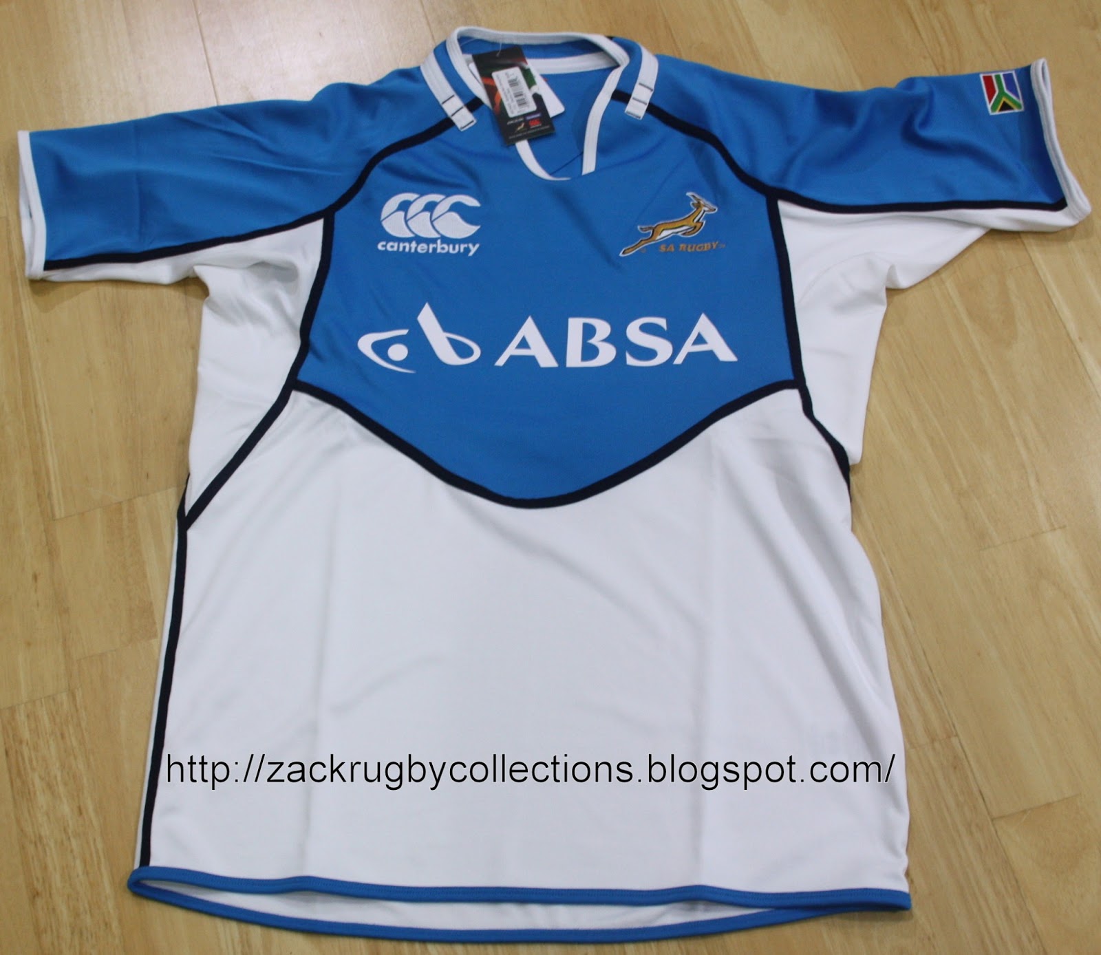 ZackRugby Collections®: South Africa Pro Training 2012/2013 Rugby Jersey