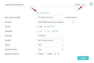 Rete 5GHz Rete wireless