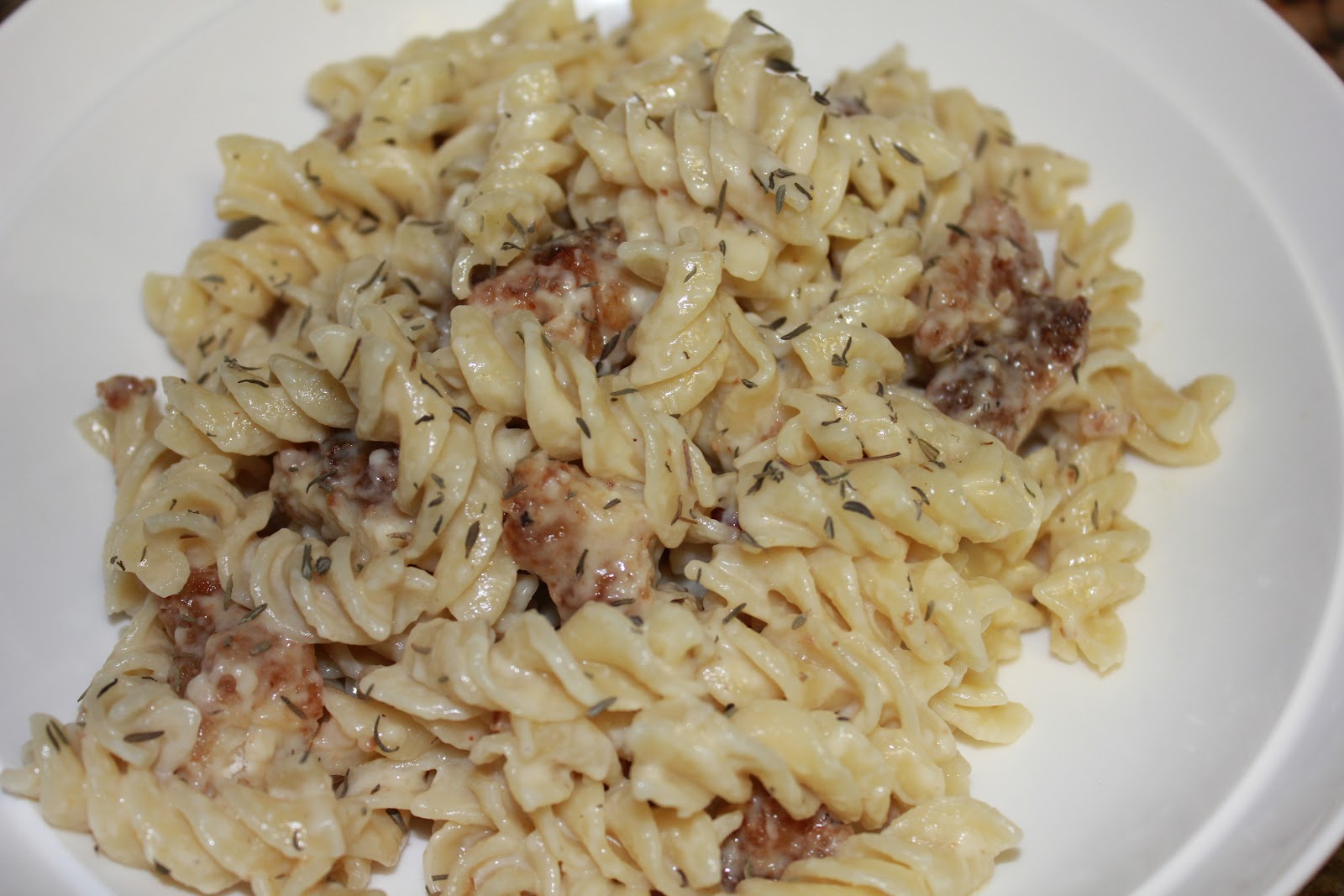 simply made with love: White Cheddar Chicken Pasta